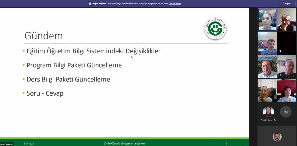 "Eğitim Koordinatörlüğü Çevrimiçi Seminerleri (Webinar) 1 - Eğitim Öğretim Süreçlerini Geliştirme"